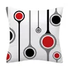 Coppa geometria rossa del cuscino 45x45 divano cuscino decorativo S di decorazioni per la casa nordica