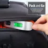 110lb/50kg Gepäckwaage Elektronische digitale tragbare Koffer-Reisewaage wiegt Gepäcktasche Hängewaage Ausgleichsgewicht LCD RRE14273