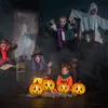 5 pièces/ensemble, ballons lumineux à Led, ballons de citrouille en Latex, décorations de fête d'Halloween pour la maison, décor de citrouilles d'halloween, extérieur et intérieur 1062