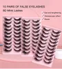 Halloween Eyelashes Extension Multilayer Thick Faux Mink Eyelash Natural Dramatic Messy Fox Eye Lashes