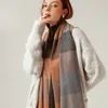 Scarves Designer knitted spring winter women scarf plaid warm cashmere scarves shawl luxury brand neck bandana Striped 220920