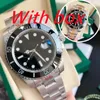 Zegarek glide blokad luksusowy ceramiczny ramka szafirowa mężczyzna Watch 2813 MECHANICAL AUTOMATIC Ruch SS SS Watch Watch Męskie zegarki z pudełkiem