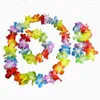 Decorative Flowers 4pcs Hawaiian Flower Garland Artificial Leis Necklace For Party Hawaii Beach Summer Tropical Wedding Decor