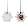 Sublimatie Lege Sneeuwvlok Hangers Kerst Ornamenten Thermische Transfer Printen Blanks Ornament Wit Aangepaste DIY Boom Decor FY5043