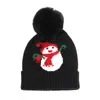 New Fashion Snowman Fur Pompom Knitted Beanie Caps Winter Hat For Kids Children Boys Christmas Gifts Hats