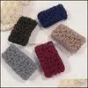 Pony Tails Holder Solid Color Folded Pony Tails Holder Knitting Colourf Widen Hair Rope Fashion Accessories Women Lady Gifts 0 65Ht N Dhhy9