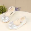 Turnschuhe Herbst Mädchen Leder Schuhe Kinder Baby Prinzessin Bowknot Perle Diamant Einzelne Kinder Tanz 220920