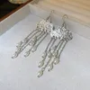 Orecchini pendenti a forma di nuvola alla moda Orecchini pendenti con nappe di perle Ganci Accessori per orecchie in rame per gioielli per ragazze
