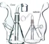 Dab Rig Beaker Recycler Glass Bong Hookahs Hand Unique mini Water Pipe 6 inch Oil Rig Bubbler Sale Delicate Appearance no.ac