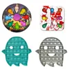 Spinner Fidget Toy Prime Push Bubble Halloween speelgoed Pompoen Liminous Ghost Clown Children Mental Arithmetic Puzzle Desktop Bauble verlichte Stress Autisme Zm920