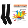 Спортивные носки 1 Пара нано углеродного волокна шелк нагретый зимний воздух -воздухозаряженный аккумулятор Электрический унисекс лыжный нагрев мужчин