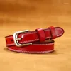 Belts Factory Direct Sales Lady Leather Belt Classic Versatile Cow Retro Spring Pin Buckle Trouser