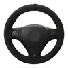 Steering Wheel Covers Car Cover Black Marker Soft Genuine Leather Suede For M Sport M3 E90 E91 E92 E93 E87 E81 E82 E88 X1 E84