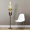 Golvlampor Pebbles Lamp Luxury Minimalist Stained Glass Bedside Living Room Dining Bedroom Decoration Color