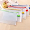 Grid Zipper Archival File Bag Waterproof Plastic Filling Pocket Student Stationery Storage Folders Bags A5 Document Files Pockets TH0386