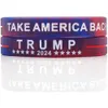 Bracelet en silicone en caoutchouc unisexe Tie Dye Donal Trump 2024 Bracelet Party Favor Keep America Great President Trump Support Bangle Stars Stripes Bracelets RRE14299