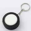 Sublimation Blank Mini Tape Measures Thickening Building 1M Metal Stainless Steel DIY Tape Key Chain