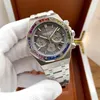 男性のための贅沢な時計の機械式時計の古典的なシックスニードルシリーズカラーダイヤモンド41mmスイスビジネスカジュアルブランドスポーツリストッチ