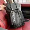 Christopher Mens Designer Mochila Estilo de mochila Eclipse Reverso de gran capacidad Tendencia de tendencia bolsos Bolsas de viaje de cuero Totas de negocios de cuero