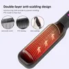 Hair Curlers Straighteners Hair Straightener Comb 3 in 1 Hair Styling Curler Iron Electric Straightening Brush Fast Heating Anti-Scald Styler Curling Tools T220916