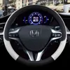 Honda Civic 2004 2006 2007 2008 2012 2013 2015 2015 Car Steering Wheel Cover PUレザーアンチスリップカーアクセサリーJ220808