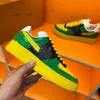 Shoes Designer top version pure handmade 2022ss Luden Ni three-way name green and yellow stitching men's and women's same casual sneakers