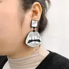 Boucles D'oreilles À La Mode Miroir Argent Et Or Lèvres Acrylique Découpé Au Laser Pour Les Femmes Chic Boho Mode Bijoux Cadeaux