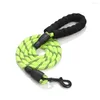 Dog Collars Leads Rope Leash Reflective Round Nylon Braided Traction Explosion-proof Comfortable