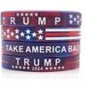 Bracelet en silicone en caoutchouc unisexe Tie Dye Donal Trump 2024 Bracelet Party Favor Keep America Great President Trump Support Bangle Stars Stripes Bracelets RRE14299