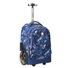 スーツケースキッズビッグホイールの漫画トロリーバッグ子供学校バッグボーイズガールかわいいマラローリング荷物