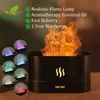 Dekorativa objekt Figurer Kinscoter Aroma Diffuser Air Firidifier Ultrasonic Cool Mist Maker Fogger LED Essential Oil Flame Lamp Difusor 220919