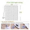 زخرفة الحفلات 12pack 20m LED String Strain Light Ivy Garland Garland Phone Vine for Home Garden Wedding Room Room