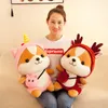 New Creative Squirrel Plush Doll Plushs Toy Stuffed Plush Toys Cute Transform into Dinosaur Children039s Dolls Girls Birthday G8709091