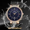 Montres-bracelets Quartz montre pour hommes diamant haut double calendrier hommes étanche luxe argent acier montres Relogio Masculino