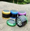 Accessoires pour fumeurs Broyeur d'herbes 53mm 4 parties multicolore disponible Broyeur de tabac Broyeurs plats en alliage de Zicn CNC dents adaptées à sec