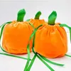 Halloween Velvet Pumpkin Bag Favor Bat Candy Bags Trick or Treat Basket Antlers Gift Packing Pouch With String Cute Festival Decoration BBE1