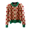 Women's Sweaters Cardigan Spring and Autumn Y2k Threedimensional Love Singlebreasted Sweater Women's Loose Allmatch Top 220920