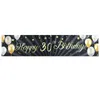 Décoration de fête 180cm 30/40/50 / 60e anniversaire Banner Golden Glitter Banner Adult 30th Anniversary Happy