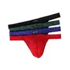 Underpants seksowne solid g string stringi mężczyźni mini mini briefy gejowskie tanga tanga hombre jockstrap penis torebka 4pcs Undserwear