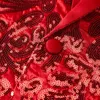 Męskie garnitury Blazers Luksusowe czerwone aksamitne cekiny kwiatowy wzór marynarki marynarki blezerowy szal lapowa piosenkarka scena Costume Homme 220920