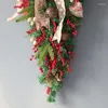 Декоративные цветы клоун 60 см рождественская елка, висящая вверх с дверью, украшение домашней вечеринка свадебная гирлянда