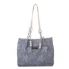 HBP Damentasche, große Kapazität, Damenhandtasche, Damenmode, Umhängetaschen, Perlenring-Tragetasche, 19 Canvas-PU-Taschen