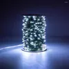 문자열 녹색 케이블 1000 LED 문자열 조명 100m 크리스마스 요정 야외 방수 트리 화환 휴일 Decorration