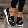 Women Shoes Knitting Sock Sneakers Spring Summer Slip On Flat Women Plus Size Loafers Flats Walking mesh embroidery Vulcanized