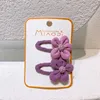 2 PCS Autumn Fashion New Children's Hairpins headwear head corean sweet girl princess cute flage flower bb clip clip accessories