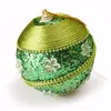 Décoration de fête 8CM Joyeux Noël Strass Paillettes Boules Fleur Feuilles Motif De Noël Mousse Guirlande Arbre Suspendu Ornement Enfants Cadeaux