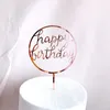 Świąteczne zapasy akrylowe różowe złoto angielskie tort urodzinowy dekoracja dekoracji deserowej dekoracji na baby shower