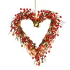 Dekorative Blumen Kranz k￼nstlicher Blume Valentinstag Dekorationen herzf￶rmiger Girlande Anh￤nger f￼r die vordere T￼r Wand h￤ngen getrocknet