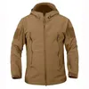 사냥 재킷 Softshell Sharkskin Tad Tactical Jacket Men 야외 위장 옷 군용 하이킹 캠핑 바람 방전 후드 코트