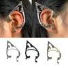 Gothic Elves Ear Cuff Piercing Ear Wrap Retro Silver Stud Earrings Punk Hip Hop Clip on Statement Earrings Gift for Women